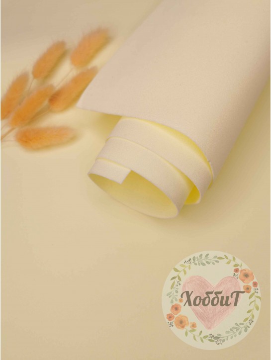 Фоамиран иранский 1мм., 60*70см. (лимонный)